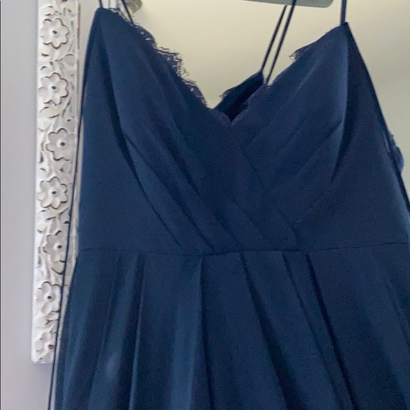 NWT HAYLEY PAIGE DRESSES 5810 Navy/Indigo PROM WEDDING Size 10 - Picture 8 of 11